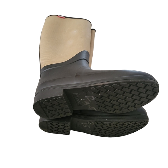 Hunter Original Brown and Canvas Knee High Rain Boots Regent St James Womens 5 - Picture 7 of 10